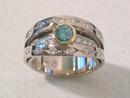 Teal Diamond White Gold Ring